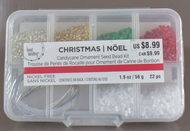 Candy Cane Ornament Bead Kit