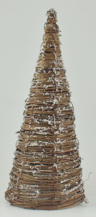 Rattan Cone Tree With Snow