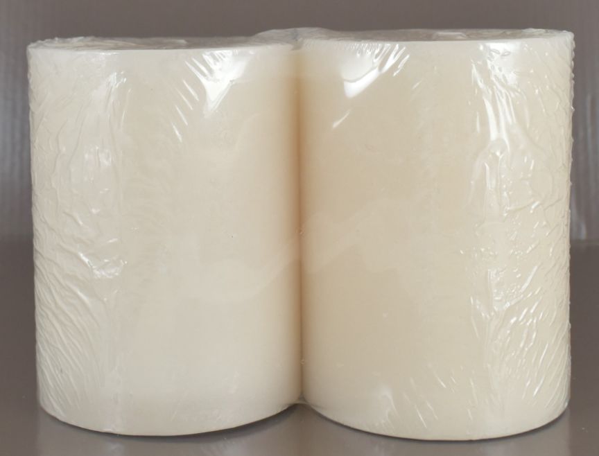 Cream Pillar CANDLEs - Set of 2