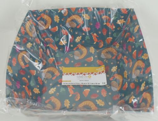 Set of 2 Thanksgiving PAPER Bowls