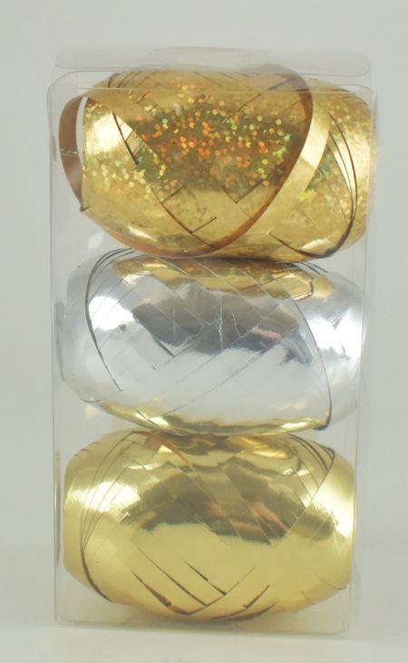 GOLD/Silver Curling Ribbon - 70 ft per pack