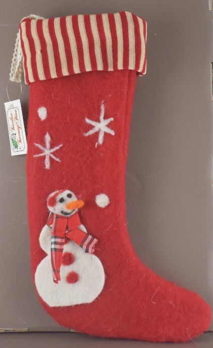 Old Fashion Stocking Ornament - Red - 14''