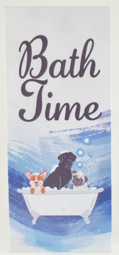 ''Bath Time'' Dog Metal SIGN Decor