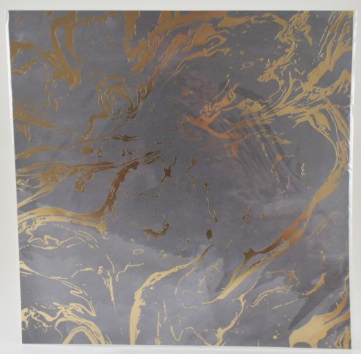 Black/Gold Marble Foil Paper - 12'' x 12''