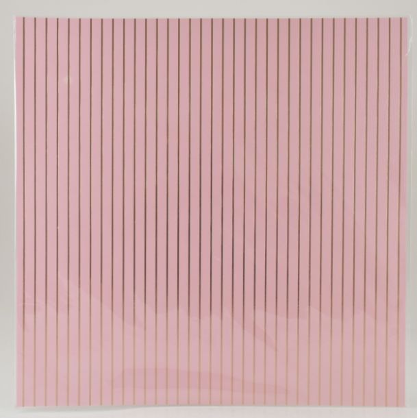 Pink GOLD Stripe Paper - 12'' x 12''
