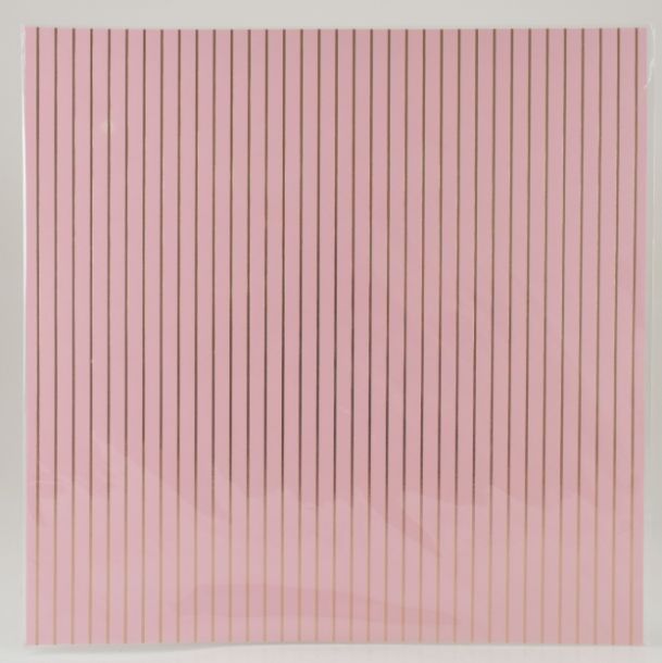 Pink Gold Stripe Paper - 12'' x 12''