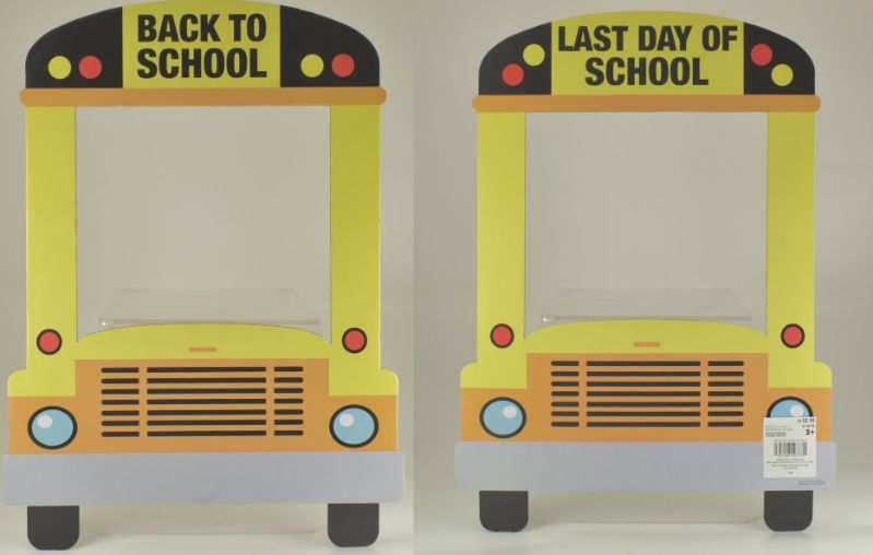 ''Back To School''/''Last Day Of School'' -Front & Back Bus FRAME