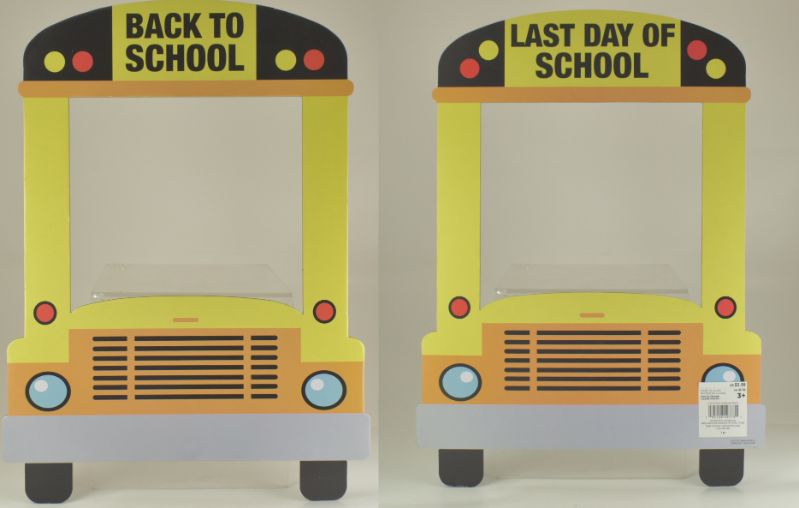 ''Back To School''/''Last Day Of School'' -Front & Back Bus Frame