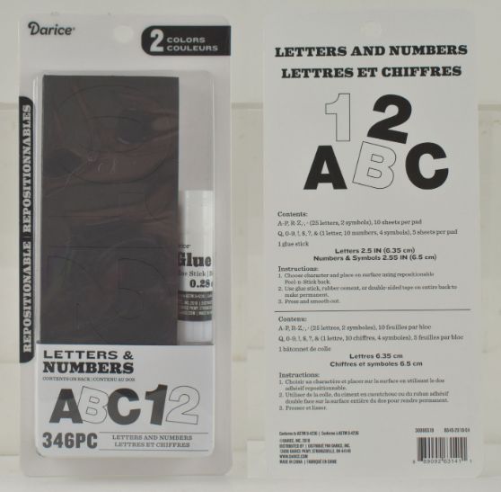 Black & White POSTER Letters & Numbers