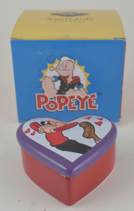 Popeye ''Olive Oyl In Love'' Ceramic Trinket Box