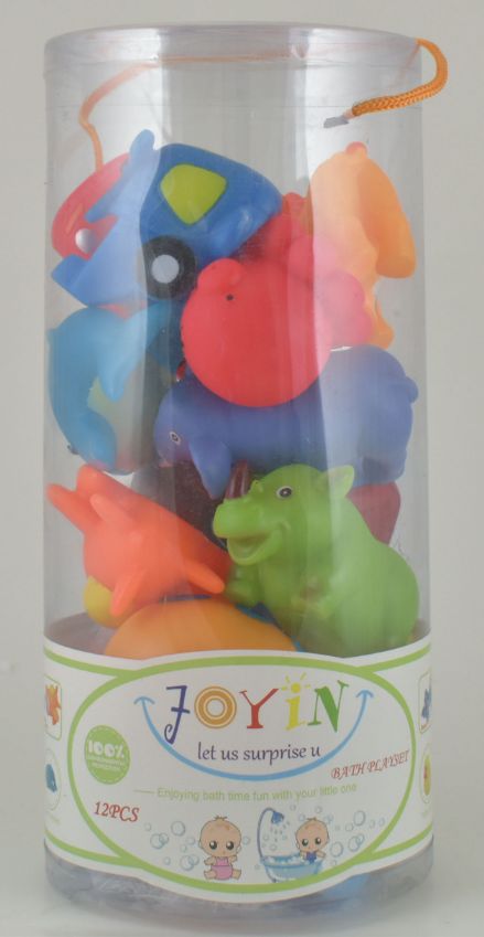 Joyin Bath Time Squishy ANIMAL Set With Organizer - 12 pc