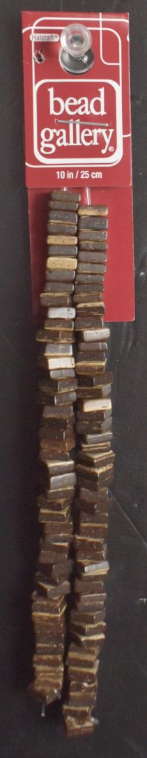 Wooden Brown Square Beads