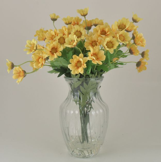 Yellow Daisy Bouquet in Glass Vase