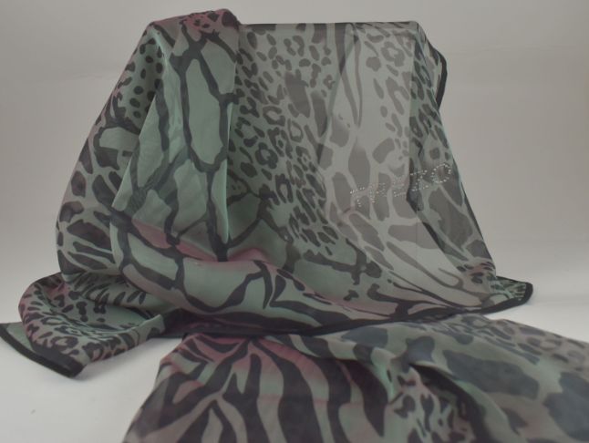 Black/Gray/Pink Animal Print SCARF