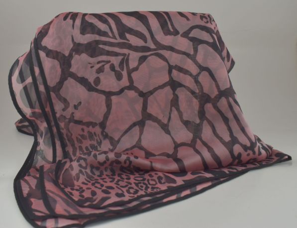 Sheer Pink Animal Print SCARF