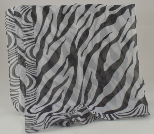 Sheer Zebra Print Scarf