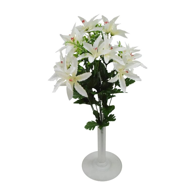 STAR FLOWER BUSH X 12  CREAM 18''