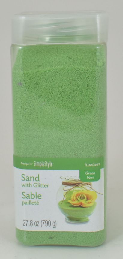 Green Sand with Glitter