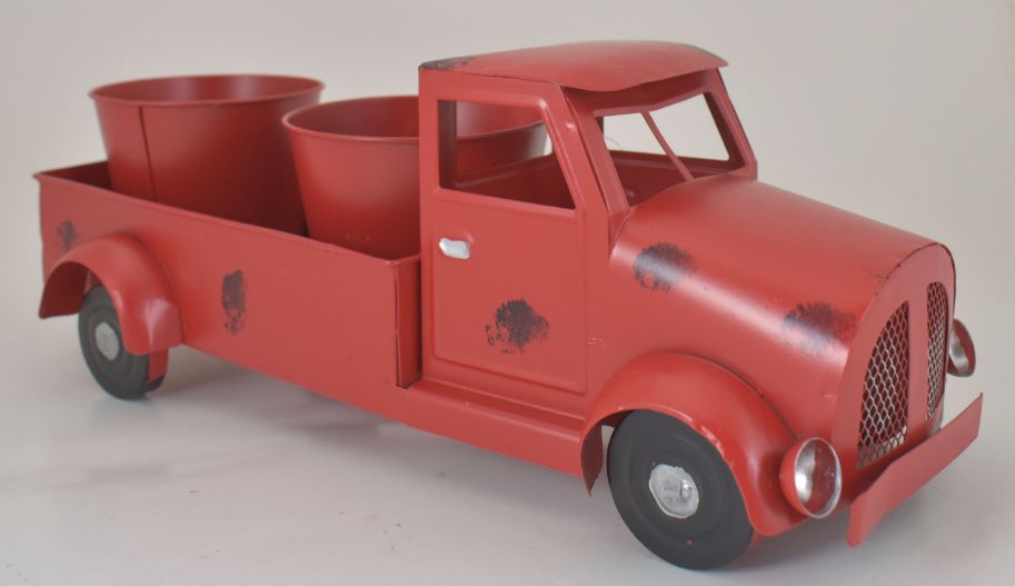 RED PICKUP DOUBLE PLANTER