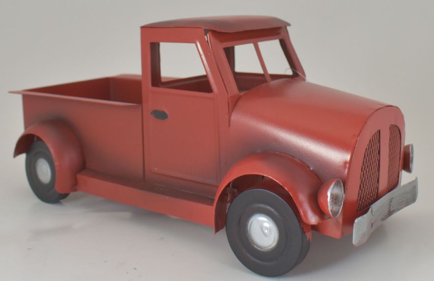 Red Metal Pickup Truck