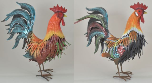 Metal Rooster - 2 Assorted