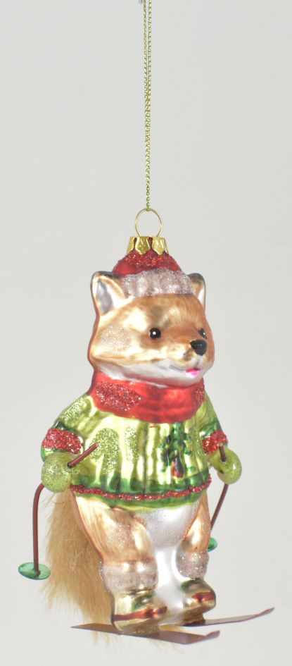 Skiing Fox Ornament