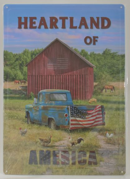 ''Heartland of America'' Metal Sign