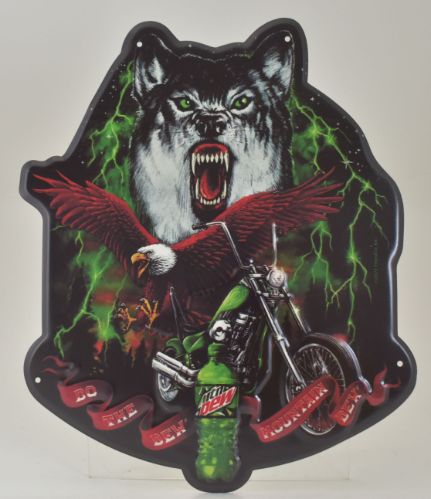 ''Do The Dew'' Wolf Mountain Dew Metal SIGN