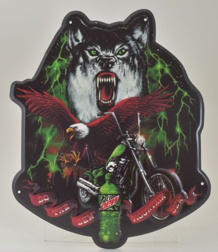 ''Do The Dew'' Wolf Mountain Dew Metal Sign