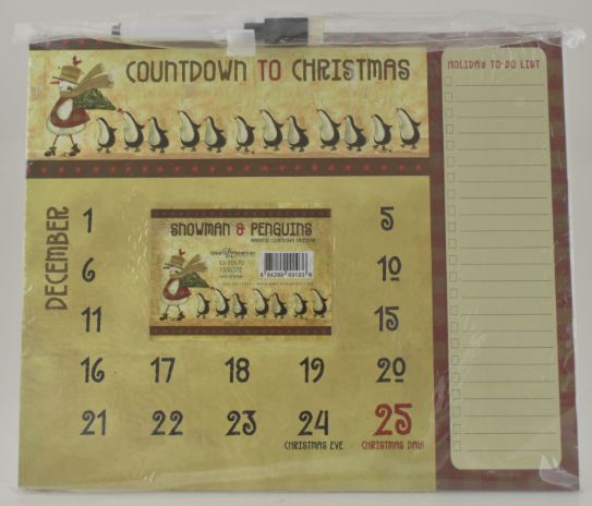 Snowman & Penguin Magnetic Countdown Calendar