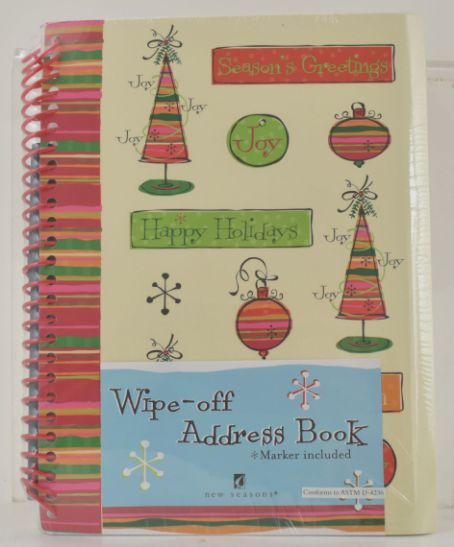 Holiday Wipe-Off Address BOOK