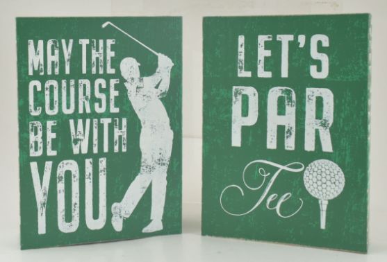 Golf Humor Block Decor 2 Asst