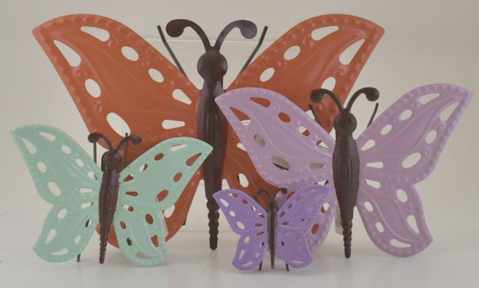 Metal Dimensional Butterfly Wall Art Set of 4
