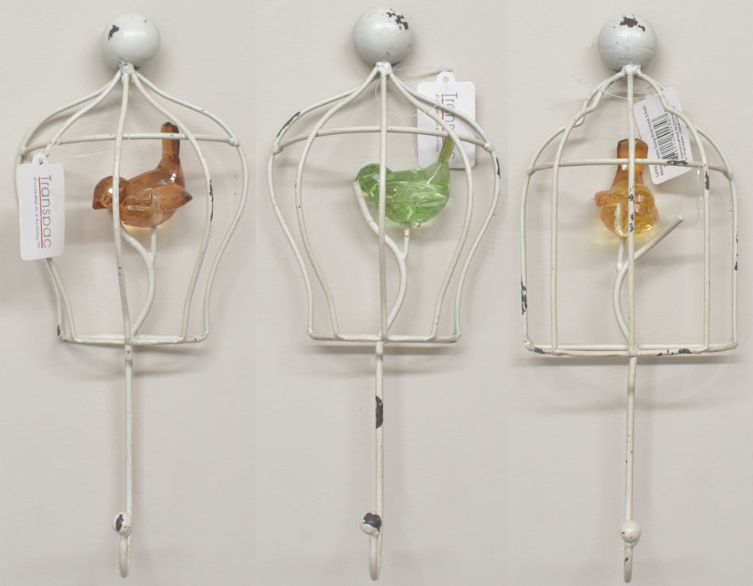 Metal/Plastic Song BIRD Hook 3 Asst