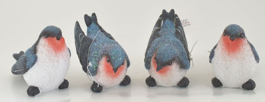 Small Resin Tree Swallow Bird 4 Asst