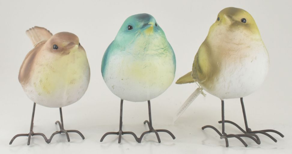 Large Resin Pastel Bird Figure 3 Asst