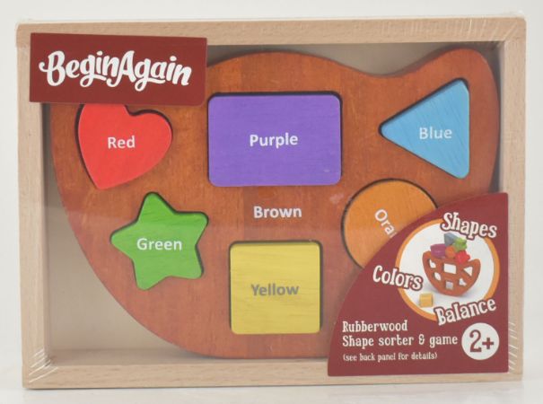 Begin Again Shapes and Colors Wooden Puzzle