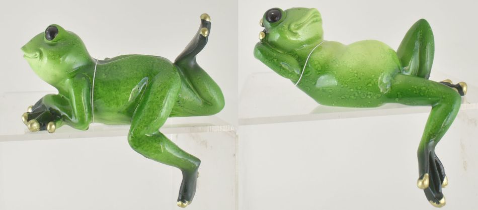 Resin Gold Toe Stretching Frog 2 Asst