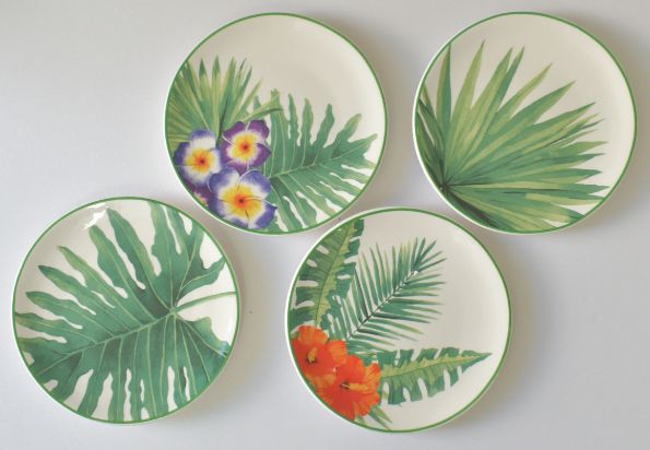 Dol 6'' Leaf PLATE 4 Asst