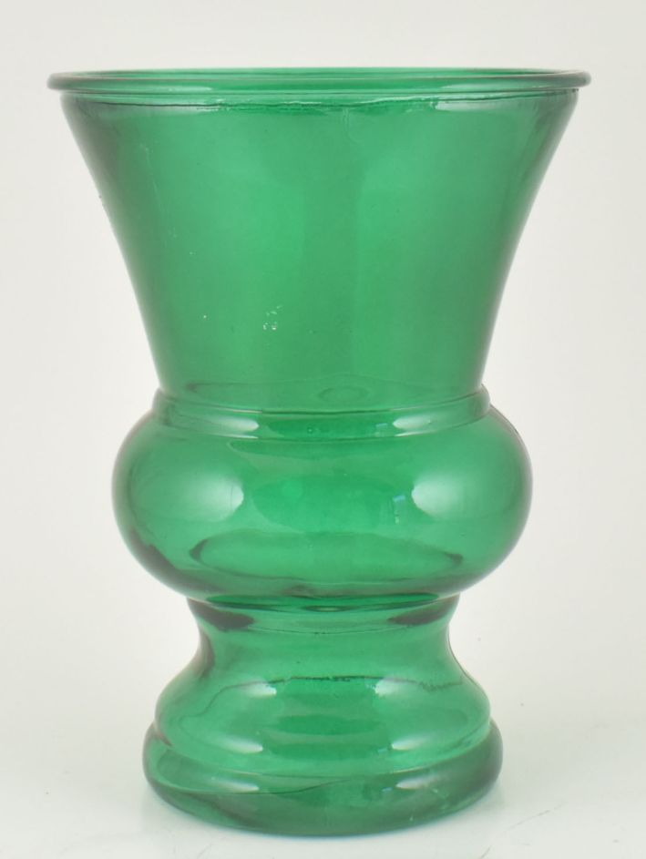 Round Green Glass VASE