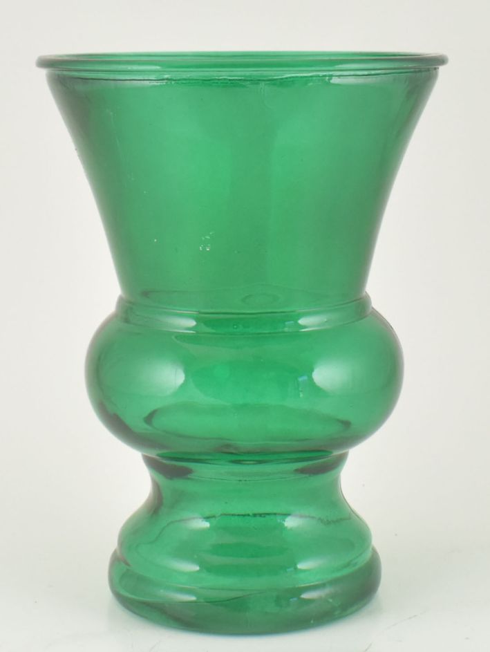 Round Green Glass Vase