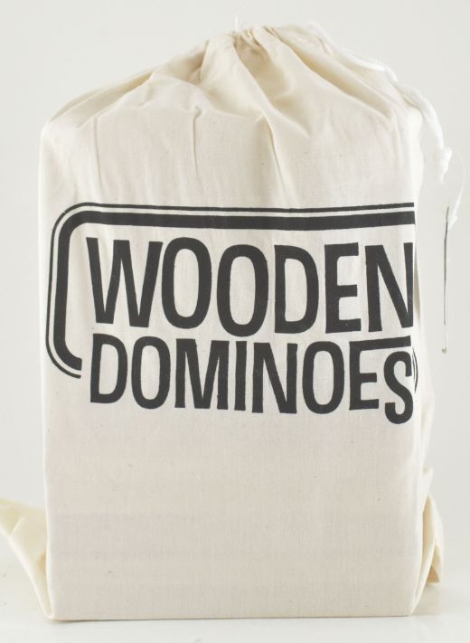 Wooden Outdoor Domino Set 28 Pieces w/Cloth Bag