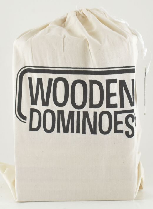 Wooden Outdoor Domino Set 28 Pieces w/Cloth BAG