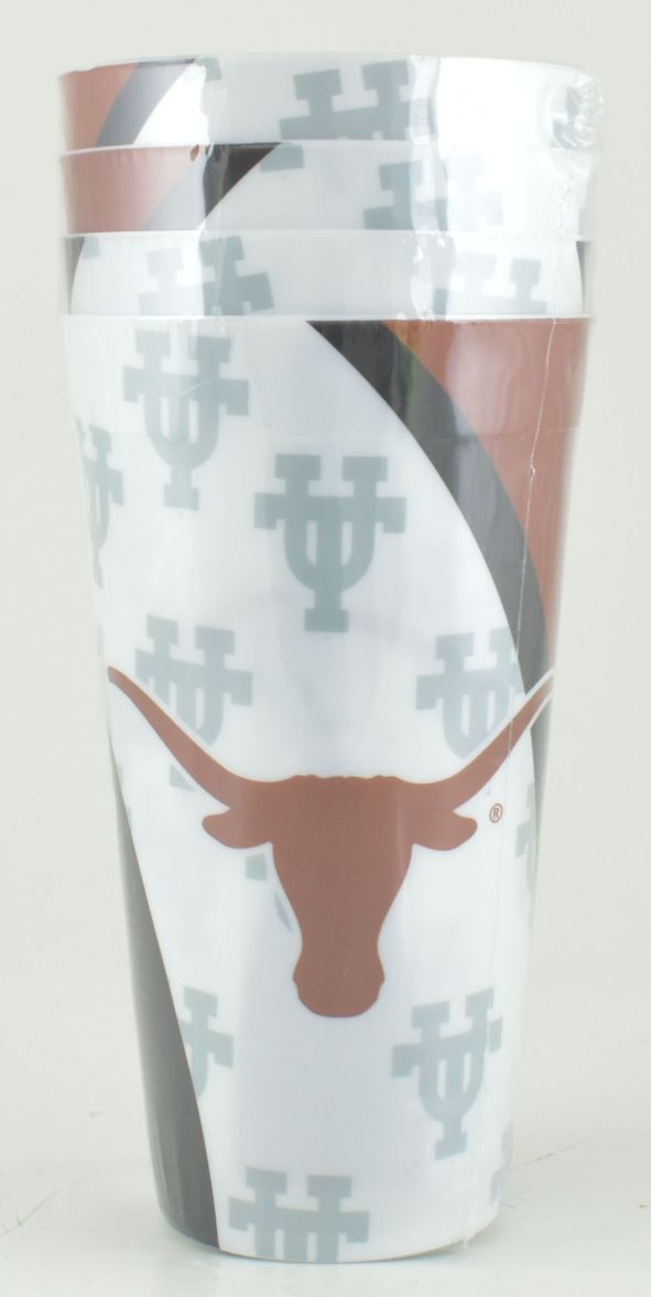 Texas Longhorn Plastic Cups - 4 Pack