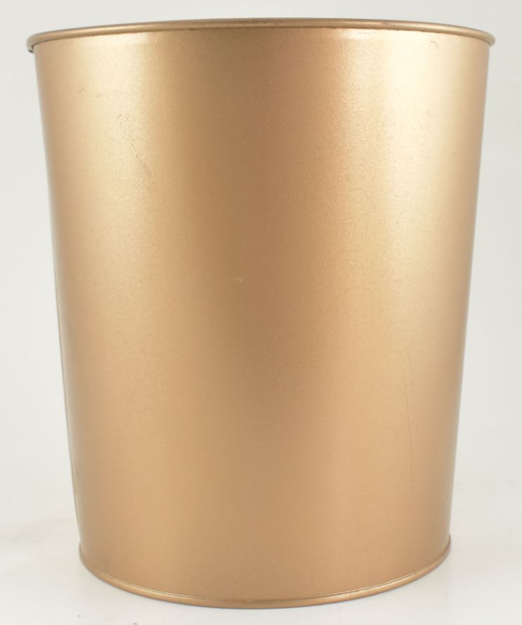 Gold Metal Cachepot with Liner