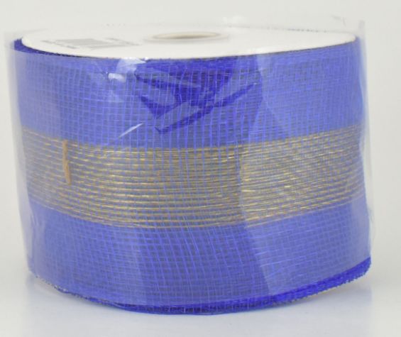 SINAMAY ART MESH (10CM) BLUE/GOLD/BLUE