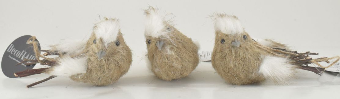 Ornament 3pc BIRD Assortment