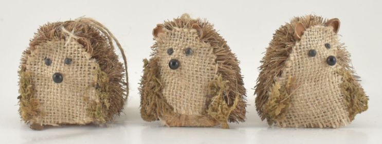 Ornaments Hedgehog Asst. Trio