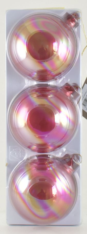 Pear Glass Ball Ornament Set of 3 - Red