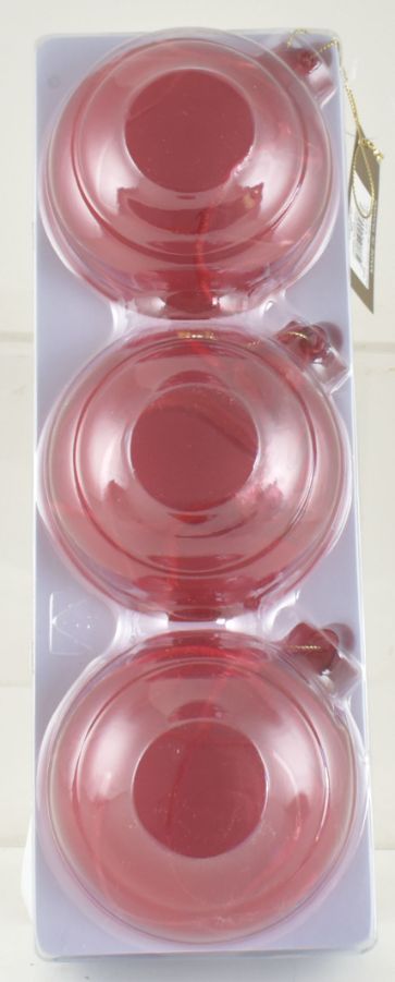 Winter Twig Ball Ornament - RED Set of 3